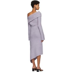 SSENSE DRAE PURPLE RIB KNIT DRESS